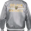 Donnelly Vegas Golden Knights Grey Satin Jacket Back