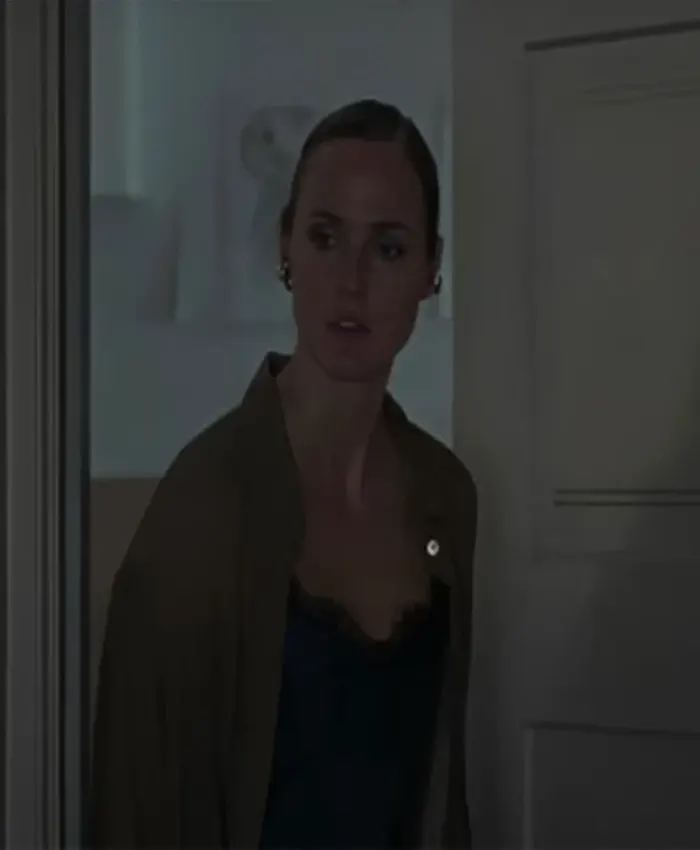 Elizabeth Movie Armand Renate Reinsve Brown Cotton Shirt