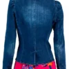 Ellen Pompeo Good American Family 2025 Blue Denim Blazer Back