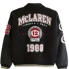 F1 Mclaren Wool Varsity Jacket Back
