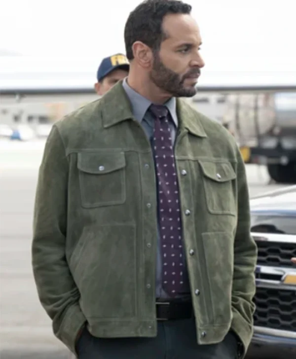 High Potential Detective Karadec Suede Trucker Jacket