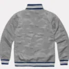 Homestead Grays Negro Leagues Grey Satin Varsity Jacket Back