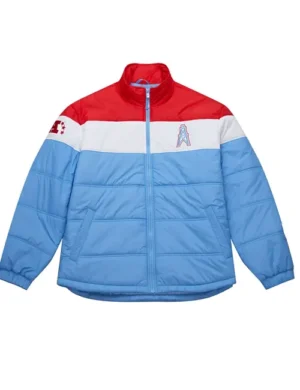 Houston Oilers In The Clutch Blue Puffer Jacket