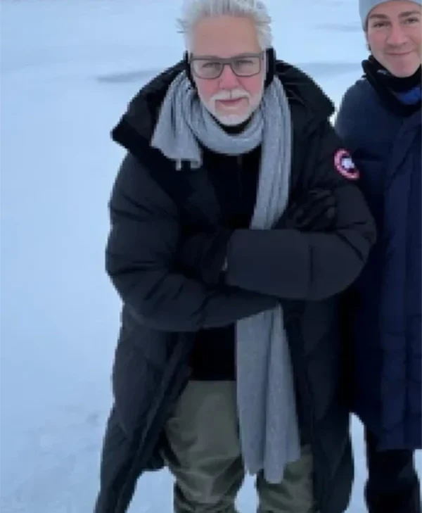 James Gunn Superman 2025 Black Puffer Coat
