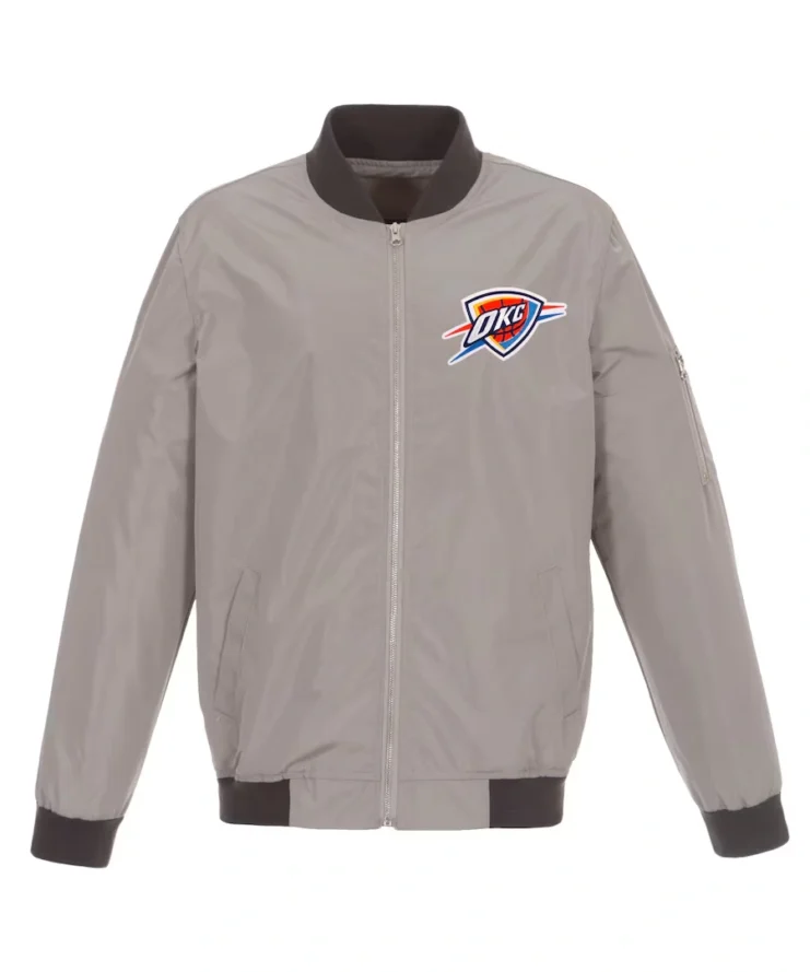 Jan Marks Oklahoma City Thunder Grey Zip Jacket