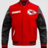 KC Chiefs Retro Classic Red And Black Varsity Jacket