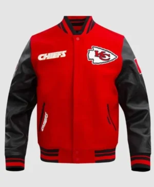 KC Chiefs Retro Classic Red And Black Varsity Jacket