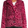 Kaitlin Olson High Potential Pink Leopard Print Jacket For Sale