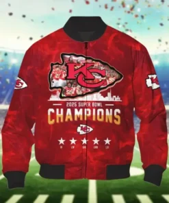 Kansas City Chiefs Super Bowl LIX Bomber Zip Up Jacket