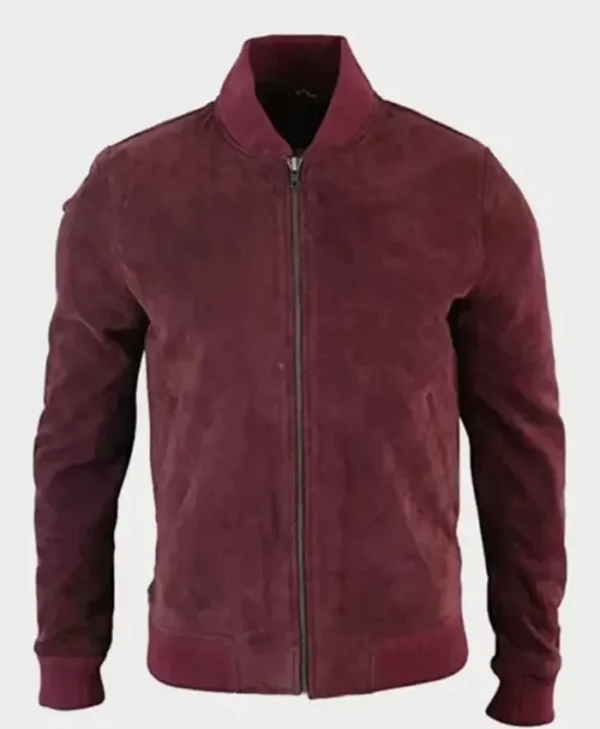 Karl Black Mirror Maroon Suede Jacket