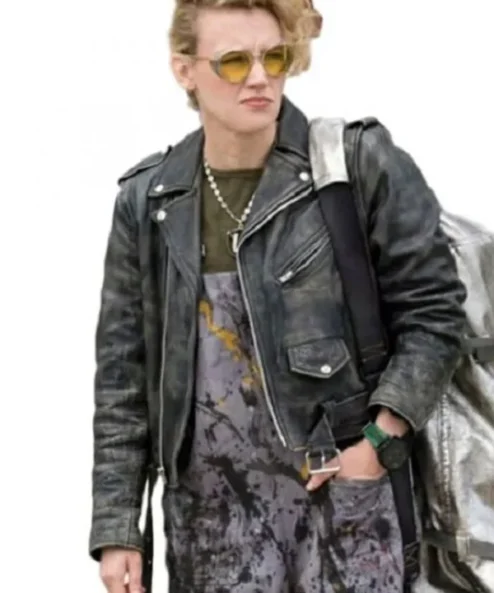 Kate McKinnon Ghostbusters Grey Leather Jacket