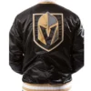 Kelton Zieme Vegas Golden Knights Satin Varsity Jacket Back