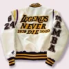 Kobe Bryant Legends Never Die Varsity Jacket Back