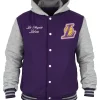 LA Lakers Throwback Prep Purple Varsity Jacket