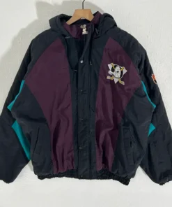 Lehner Anaheim Ducks Black Vintage Hooded Jacket
