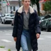 Long Bright River S01 Amanda Seyfried Blue Puffer Coat