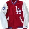 Los Angeles Dodgers Red And White Varsity Jacket