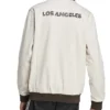 Los Angeles FC White Fleece Track Jacket Back