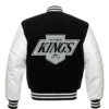 Los Angeles Kings Black And White Wool Varsity Jacket Back