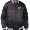 Los Angeles Kings Black Satin Varsity Jacket