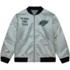 Los Angeles Kings Silver Satin Bomber Jacket