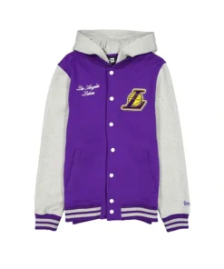 Los Angeles Lakers Throwback Prep Purple Varsity Jacket