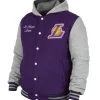 Los Angeles Lakers Throwback Prep Varsity Jacket-Purple