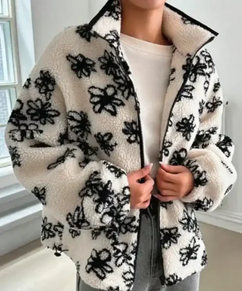 Love Is Blind S08 Floral Print Teddy Jacket