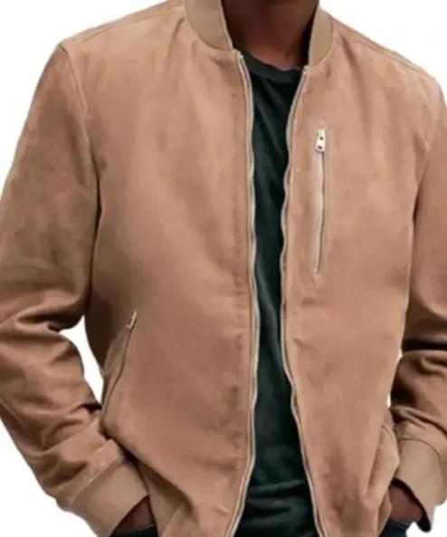 Love Is Blind S08 Nick Lachey Brown Vintage Bomber Jacket For Sale