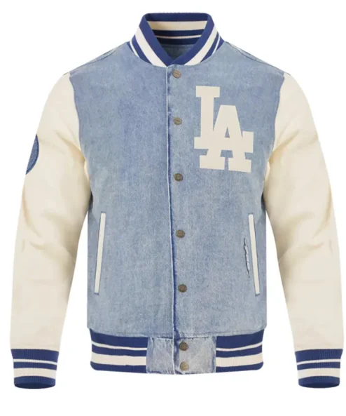 MLB Los Angeles Dodgers Denim Varsity Jacket