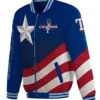 MLB Texas Rangers Blue Bomber Jacket