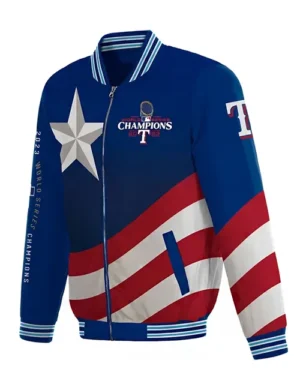 MLB Texas Rangers Blue Bomber Jacket