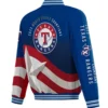 MLB Texas Rangers Blue Bomber Jacket Back