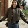 Maia Reficco La Dolce Villa Brown Leather Jacket