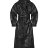 Married at First Sight Carina Mirabile Black Leather Coat For Women