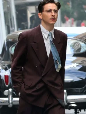 Marty Supreme 2025 Timothée Chalamet Brown Suit