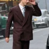 Marty Supreme 2025 Timothée Chalamet Brown Suit For Men
