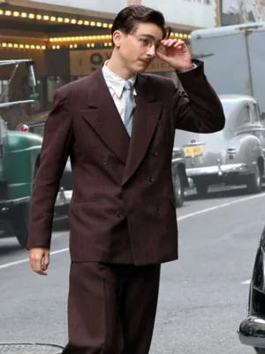 Marty Supreme 2025 Timothée Chalamet Brown Suit For Men