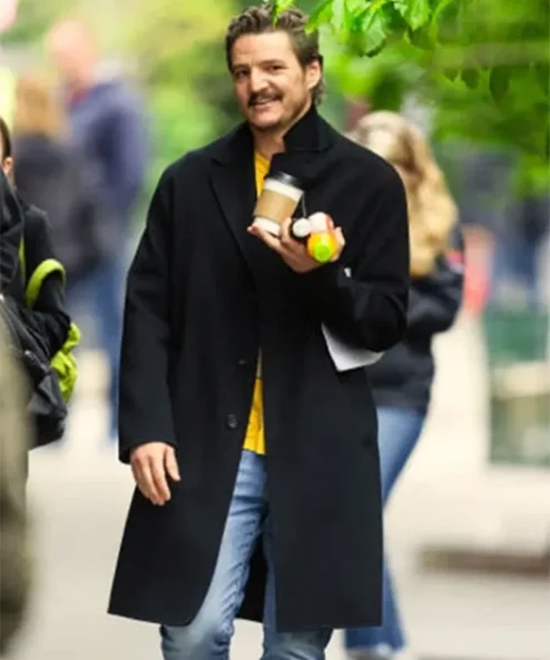 Materialists 2025 Pedro Pascal Wool Black Coat