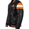 Order Now San Francisco Giants Zip Leather Bomber Jacket