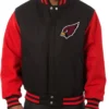 Men’s Arizona Cardinals Black Letterman Jacket