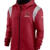 Men’s Arizona Cardinals Team Red Full Zip Hooded Jacket