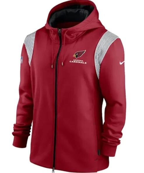 Men’s Arizona Cardinals Team Red Full Zip Hooded Jacket