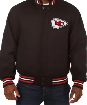 Men’s Black Kansas City Chiefs Embroidered Jacket