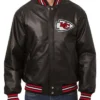Men’s Kansas City Chiefs Black Leather Jacket