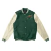 Minnesota Wild Green And White Letterman Varsity Jacket