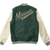 Minnesota Wild Green and Cream Bomber Letterman Jacket For Men and Women