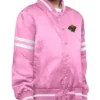Minnesota Wild Pink Full-Snap Pink Varsity Jacket