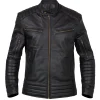 Karl Urban Johnny Cage black leather jacket inspired by Mortal Kombat II