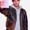 My Fault London Matthew Broome Distressed Leather Jacket